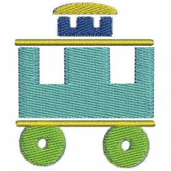 petit wagon broderie machine en ombre chinoise