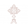 Motif broderie machine croix celtique en redwork