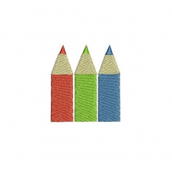 motif broderie machine crayons-scolaire-cartable-sac à dos