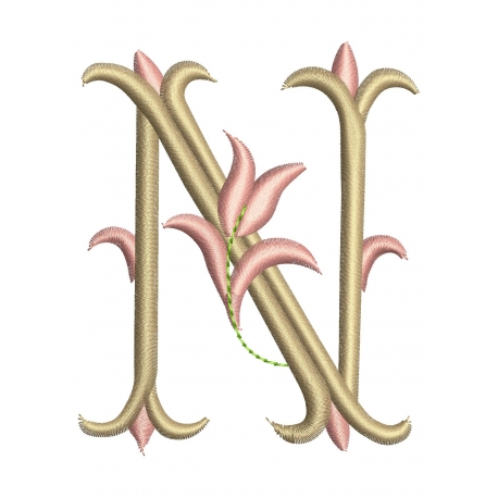 Lettre N Alphabet Tulipe