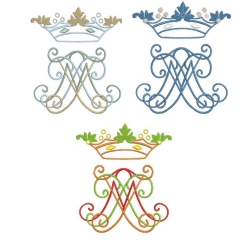 Monogramme et couronne