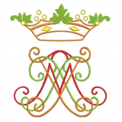 Monogramme et couronne
