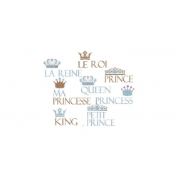 King embrooidery design, motif broerie machine roi et princesse