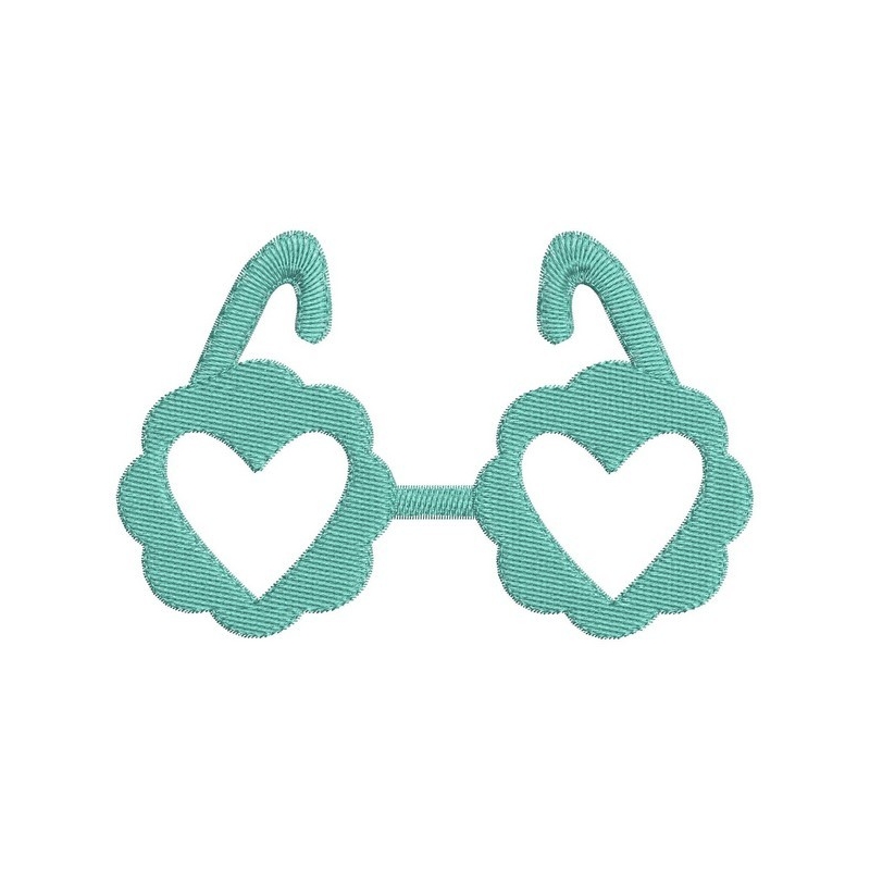 Achat motif de broderie machine paire de lunette en appliqué Achat motif de broderie machine paire de lunette en appliqué