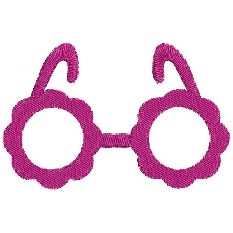 Achat motif de broderie machine paire de lunette en appliqué Achat motif de broderie machine paire de lunette en appliqué