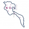 motif broderie machine Carte de l'île de Noirmoutier en appliqué