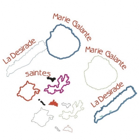Carte des  îles des Caraïbes 