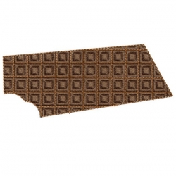 Tablette de chocolat et carrés en relief motif broderie machine