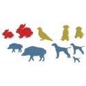 Labrador, lièvre, chien de chasse, pigeon